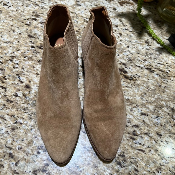 Sarto by Franco Sarto Seville Leather Brown Chelsea Booties Boots 9 - Picture 3 of 12